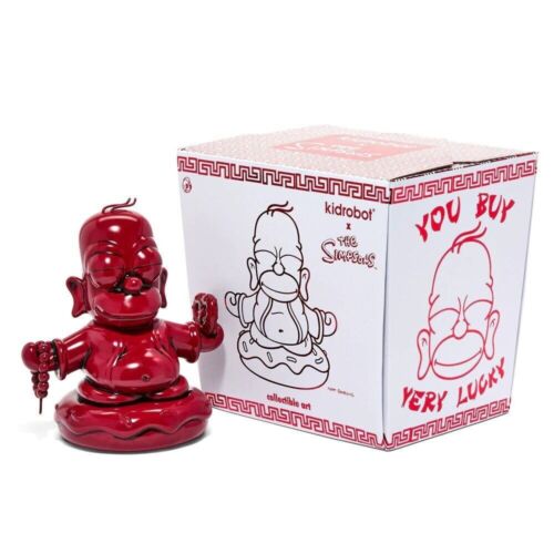 The Simpsons Red Vermilion Homer Buddha 7" Vinyl Figure by Kidrobot NEW Sealed - Picture 6 of 14