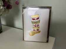 Paula Skene Stocking with Holly Boxed Holiday Cards (Set of 8)