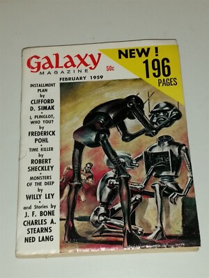 GALAXY SCIENCE MAGAZINE FEBRUARY 1959 SCI-FI PULP