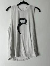 Zyia Active Women Size M White Kettlebell Moon Muscle Tank Top