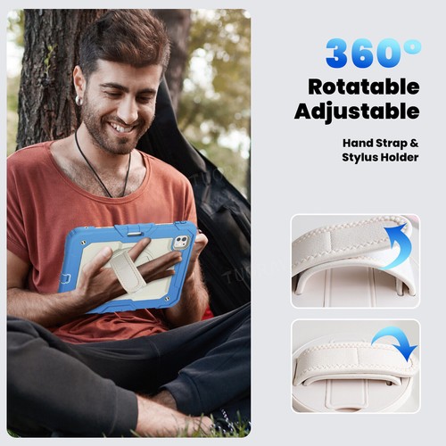 Für iPad 5/6/7/8/9/10 Gen Air 4 5 6 Pro 11 13 Hybrid Outdoor Tasche Gurt Hülle - Bild 211 von 225