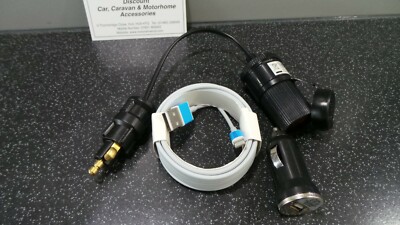 BMW/TRIUMPH MOTORRAD 12V HELLA DIN CIG STECKER STECKDOSE ADAPTER USB 1M IPHONE KABEL