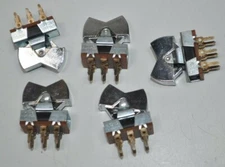 Lot of 5 NOS ITW 2 Pole Double Throw DPDT Rocker Switch 4A 125VAC .5A 125VDC 