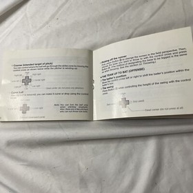 Tecmo Baseball Instruction Manual NES 1989 Original Nintendo Booklet Only