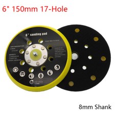 6 Inch 150mm Hook and Loop Sanding Backing Pad 17 Holes 8mm Shank Sanding pad