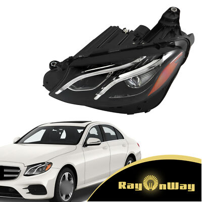 For 2017 18 19 20 Mercedes Benz E-Class W213 E300 Left Side Headlight LED Black