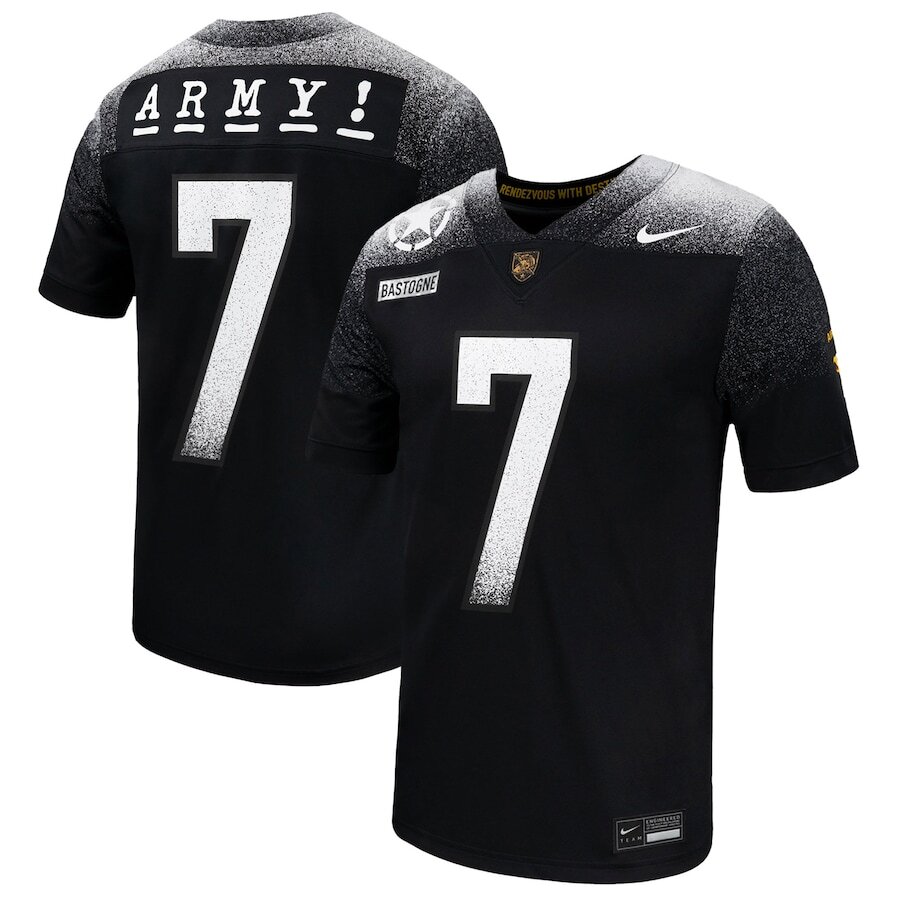 Army Black Knights #7 Nike Men's Black 2024 Rivalry Collection