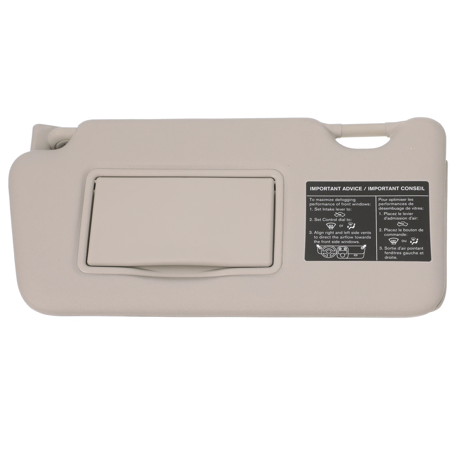 OEM 2015-2019 Nissan Versa Drivers Gray Side Sun Visor Shade NEW 96401-9MB1A