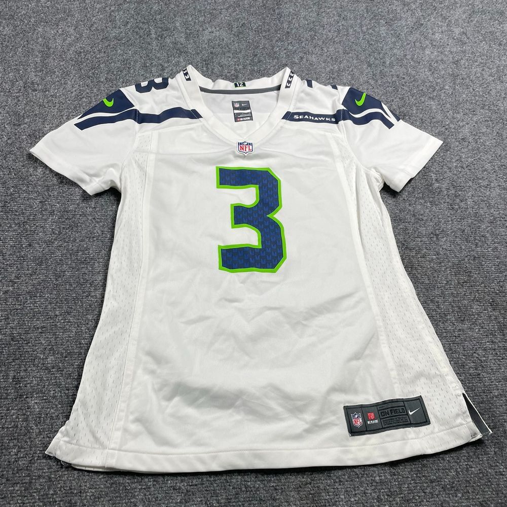 Nike Men's White NFL Wilson #3 On Field Players Short Sleeve Sport