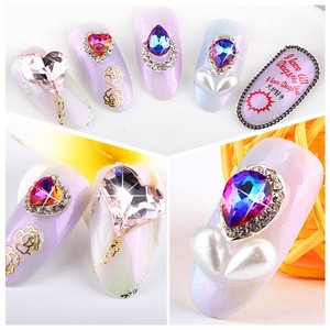 Fashion Nail Art 3d Glitter Heart Crystal Rhinestone Charm Diy Nail