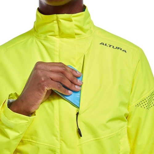 Altura Nevis Nightvision Waterproof Womens Cycling Jacket Yellow Reflective Bike - Picture 3 of 5