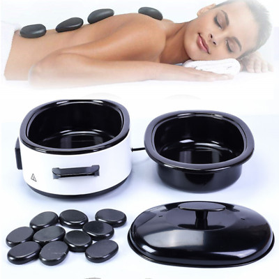 Hot Stone Massage Set Basic Erwärmer Wärmegerät Spa Heizbox 10 Wärmesteine DHL