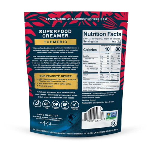 Laird Superfood Non-Dairy Original Turmeric 16 Ounce 16 (Pack of 1) - Picture 2 of 8