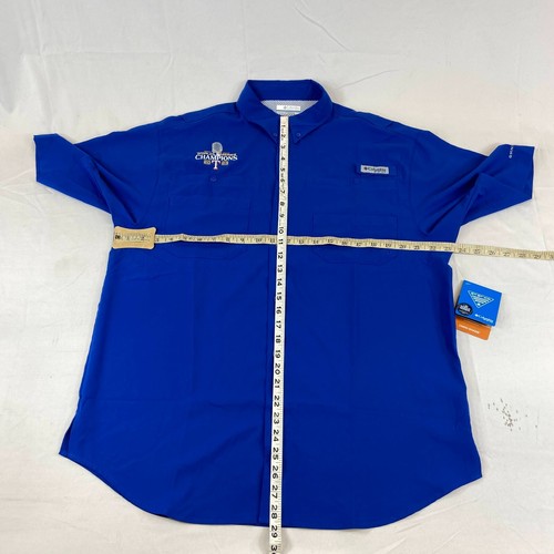 Mens M Texas Rangers Blue World Series Champs Shirt Columbia Sportswear MLB Tags - Picture 8 of 8