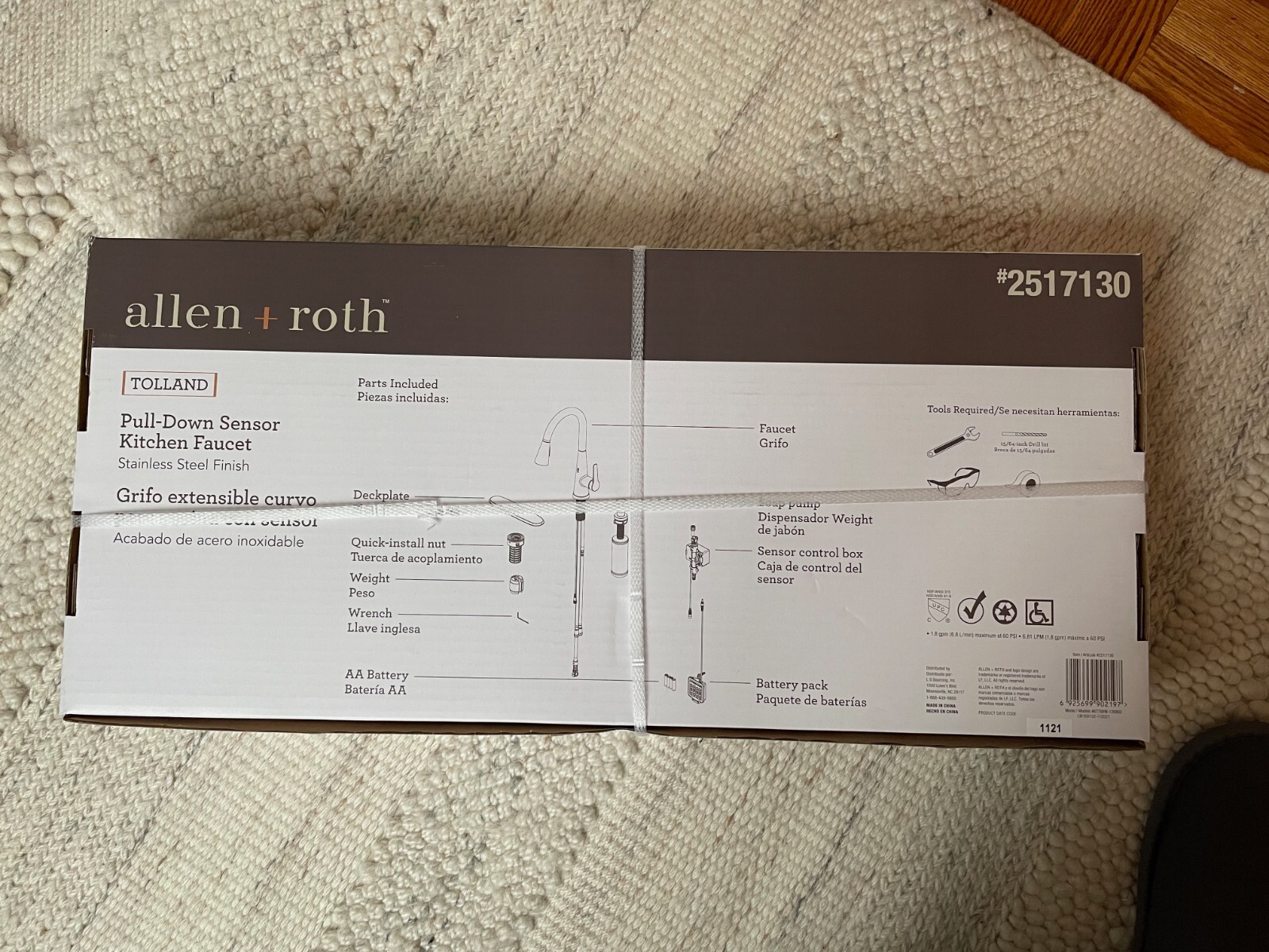 Allen + Roth Tolland 67798W120802 Kitchen Faucet Silver for sale
