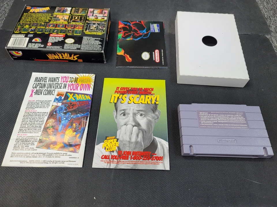 Spiderman Spider-Man Super Nintendo SNES Complete In Box CIB Great Shape Poster - Image 2 of 4