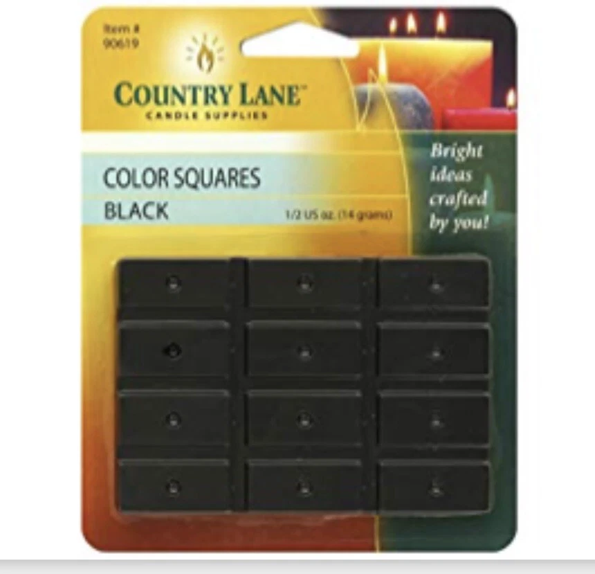 5 Cards Country Lane Candle Supplies Color Squares Black - Image 2 of 2