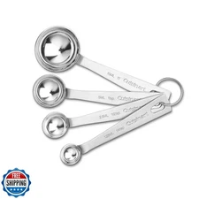Cuisinart CTG-00-SMP Stainless Steel Measuring Spoons, Set of 4,Silver
