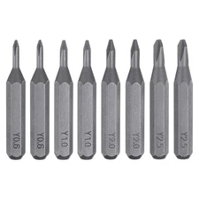 8pcs Screwdriver Bit Set Y0.6-Y2.5 28mm Magnetic Y-Shaped Drill Bits