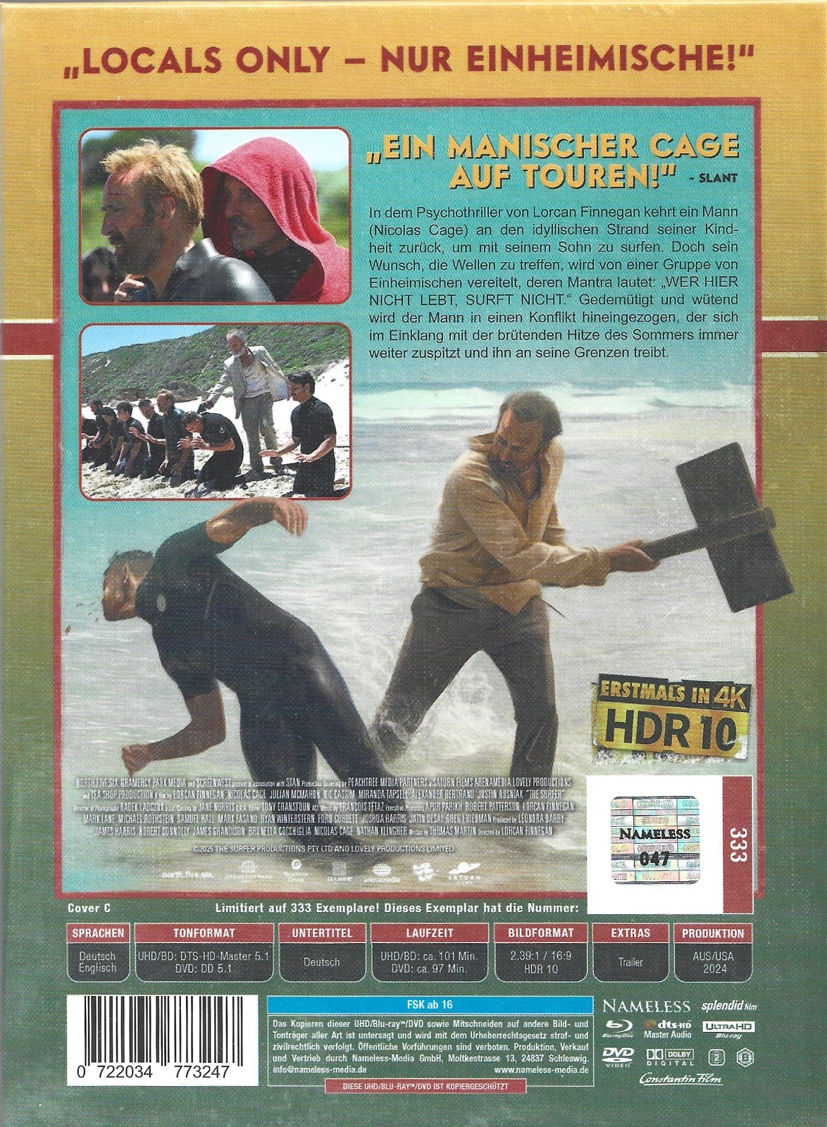 The Surfer (Cover C) – 4K Mediabook (UHD + Blu-ray Disc + DVD)