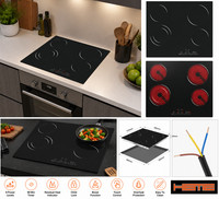 HEME PR6041ET-B1 60cm Built-In Ceramic Hob – Touch Control Electric Cooker