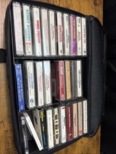 Vintage Christmas Cassette Classics Lot 28 Carrying Case Elvis Mariah Carey