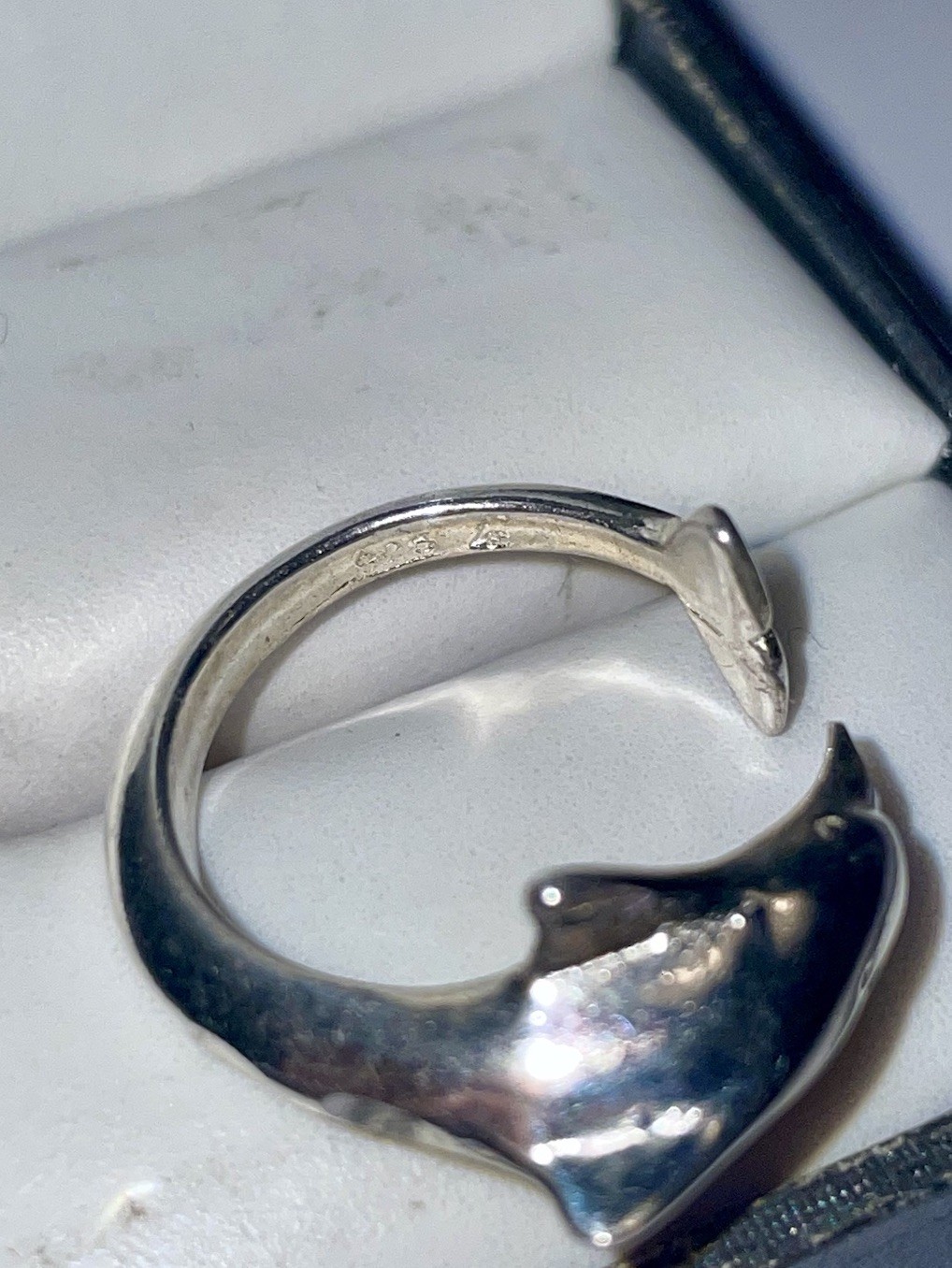 Vintage Solid Sterling Silver Jumping Dolphin Coc… - image 6