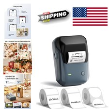 Label Maker with Bluetooth Connectivity and 3 Roll Labels for Easy Organization