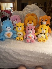 Lot Of 7 Care Bears Including Brave Heart Lion Still with Tags