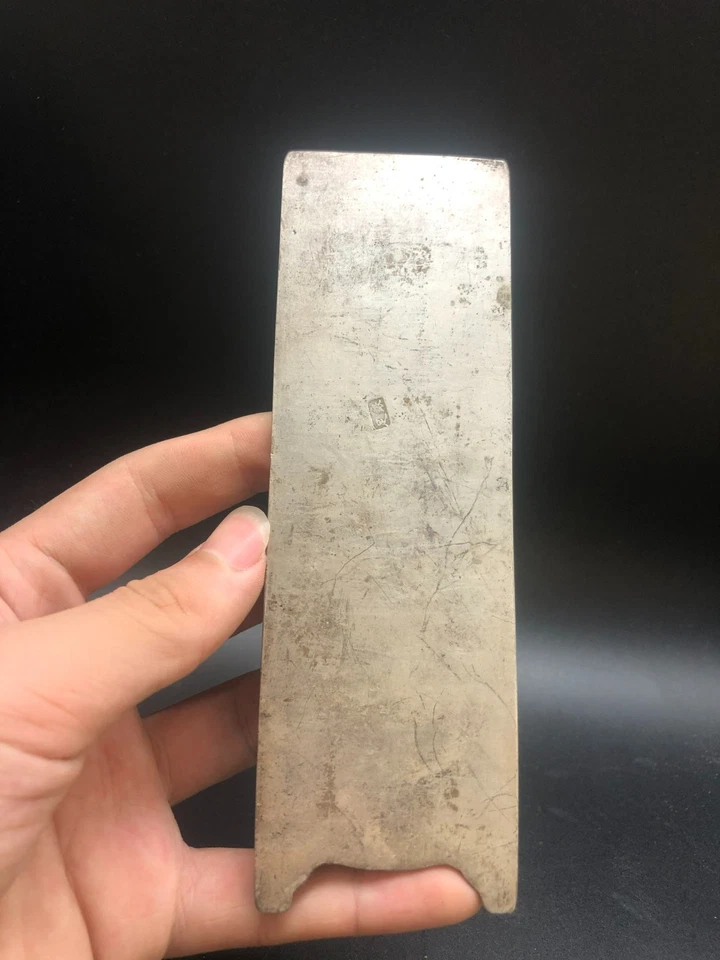 Tibetan  Old Silver Copper Playing Guzheng Big Plate A14 - Image 3 of 4