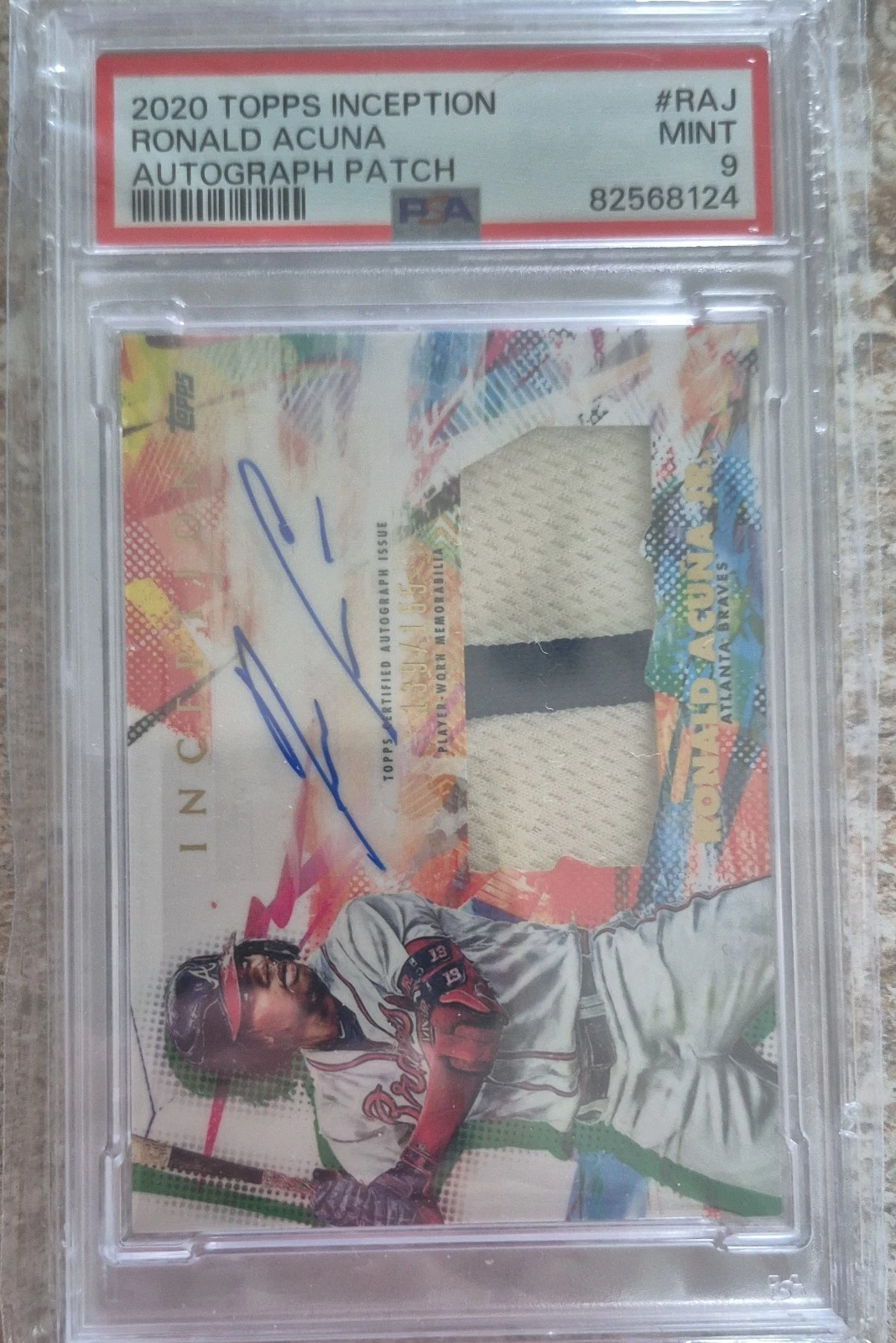 2020 Topps - Inception Autograph Patch Ronald Acuña Jr. #IAP-RAJ /155 (AU, MEM)