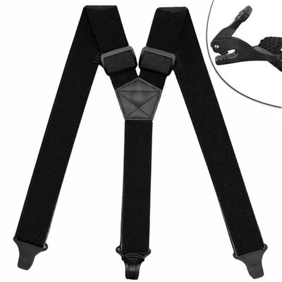 Robuste Arbeits Hosenträger für Herren 3,8 cm breit Y-Rücken 3 Kunststoff Klamme
