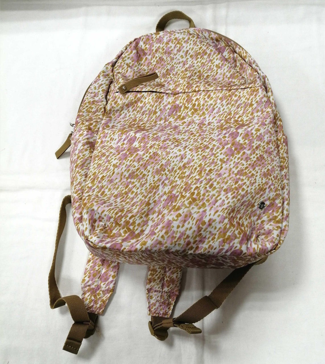 All over Pattern Backpack Model Beige Pink HIROMI… - image 1