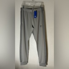 adidas Men s Light Gray Joggers with Dark Stripes Size Medium