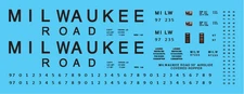 N Scale - Milwaukee Road 50ft Airslide Covered Hopper Decals