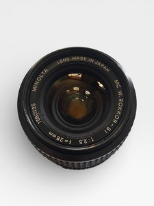 Minolta MC W.Rokkor-SI 28mm f/2.5 Wide Angle Lens SR MC Japan Vintage