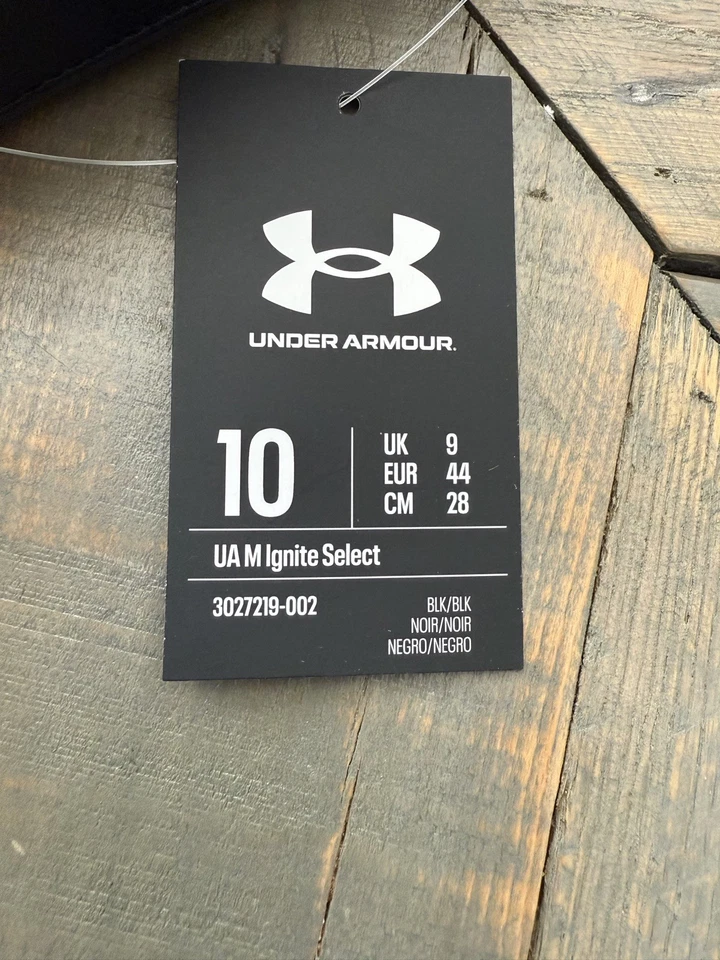 Under Armour Hombres UA Ignite Select Slides - Negro/Negro Talla 10 *NUEVO con Etiqueta* Foto 2 de 3