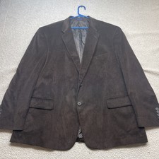 Stafford Sport coat Mens 50R Dark Brown Corduroy Classic Fit Preppy Blazer