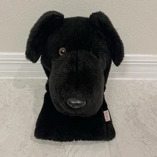 VTG Daphne's HeadCovers Black Lab Dog Golf Club Cover 12” Plush Missing Eye