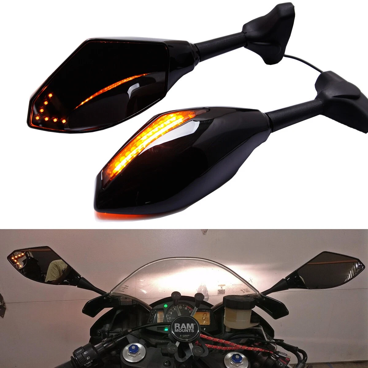 Motorcycle & Scooter Mirror Assemblies for 1994 Kawasaki Ninja