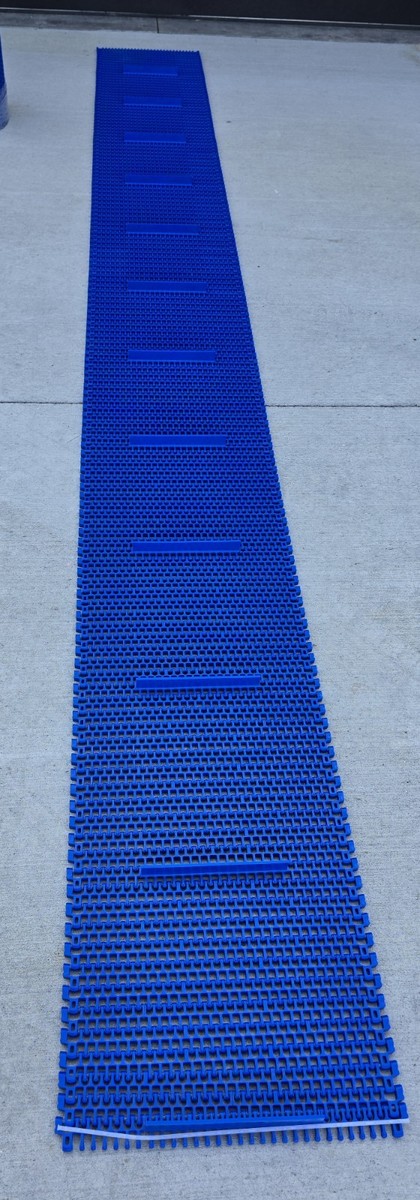 Nastro Trasportatore HDS610 Heavy Duty | Acetale Blu, Flat Top, 8 X 10 Piedi