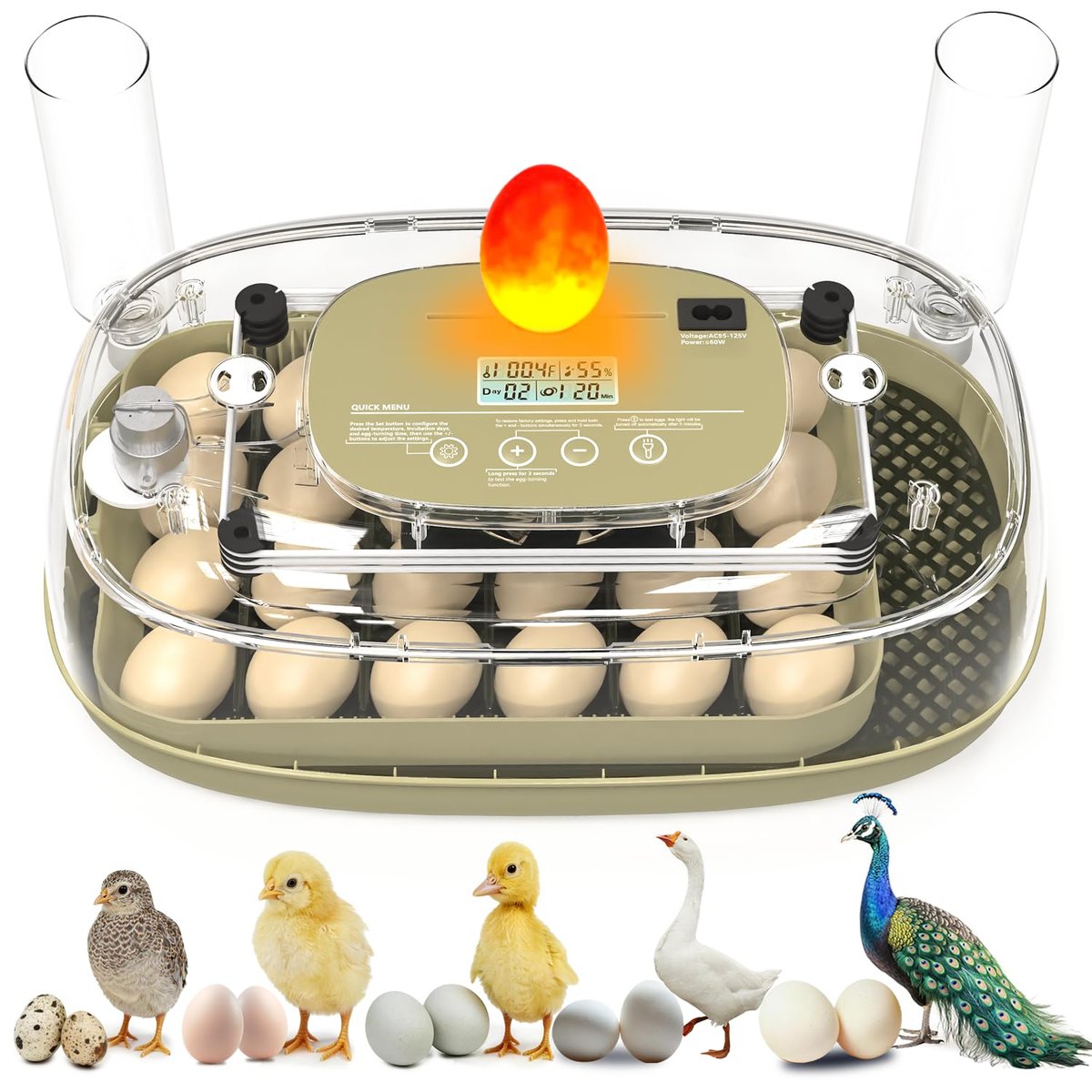 Incubators for Hatching Eggs,24 Eggs Capacity with Automatic
