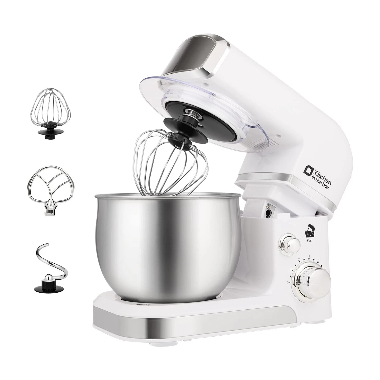 Stand Mixer 3.2QT Mini Electric 6 Speed Portable Lightweight White Kitchen