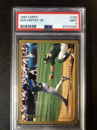 1999 Topps Ken Griffey Jr card 100 Seattle Mariners PSA  9