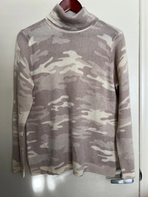 Charter Club Luxury Womens Large Geometric 100% Cashmere LS Turtleneck Sweater - Image 2 of 4