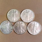 U.S. Mint American Eagle Silver Coins Lot of 5. 1oz Each. 1994. 5 Ounces Total