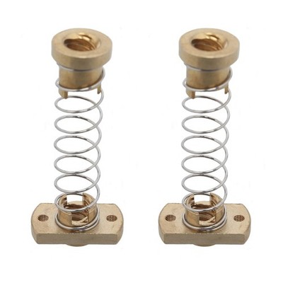 2 Pack Anti Backlash Spring Loaded Nut Elimination Gap Brass Medium, Gold 