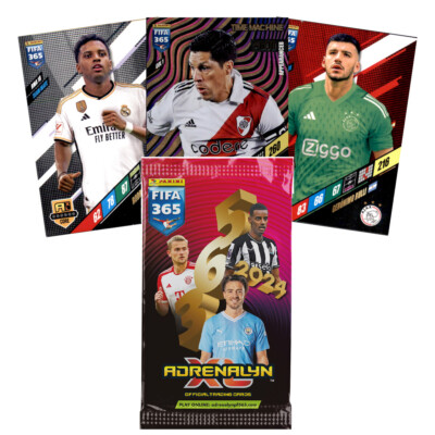 Panini FIFA 365 2024 Adrenalyn XL Trading Cards POW, PSG, RAR, RIV, RMA