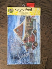 New - Curb-a-Peel Magnetic Mailbox Cover Fabric- Vintage Christmas