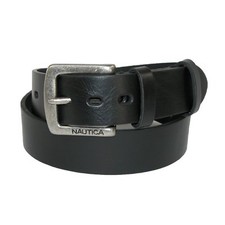 Nautica Boys Saddle Leather Belt; Black; Size 26